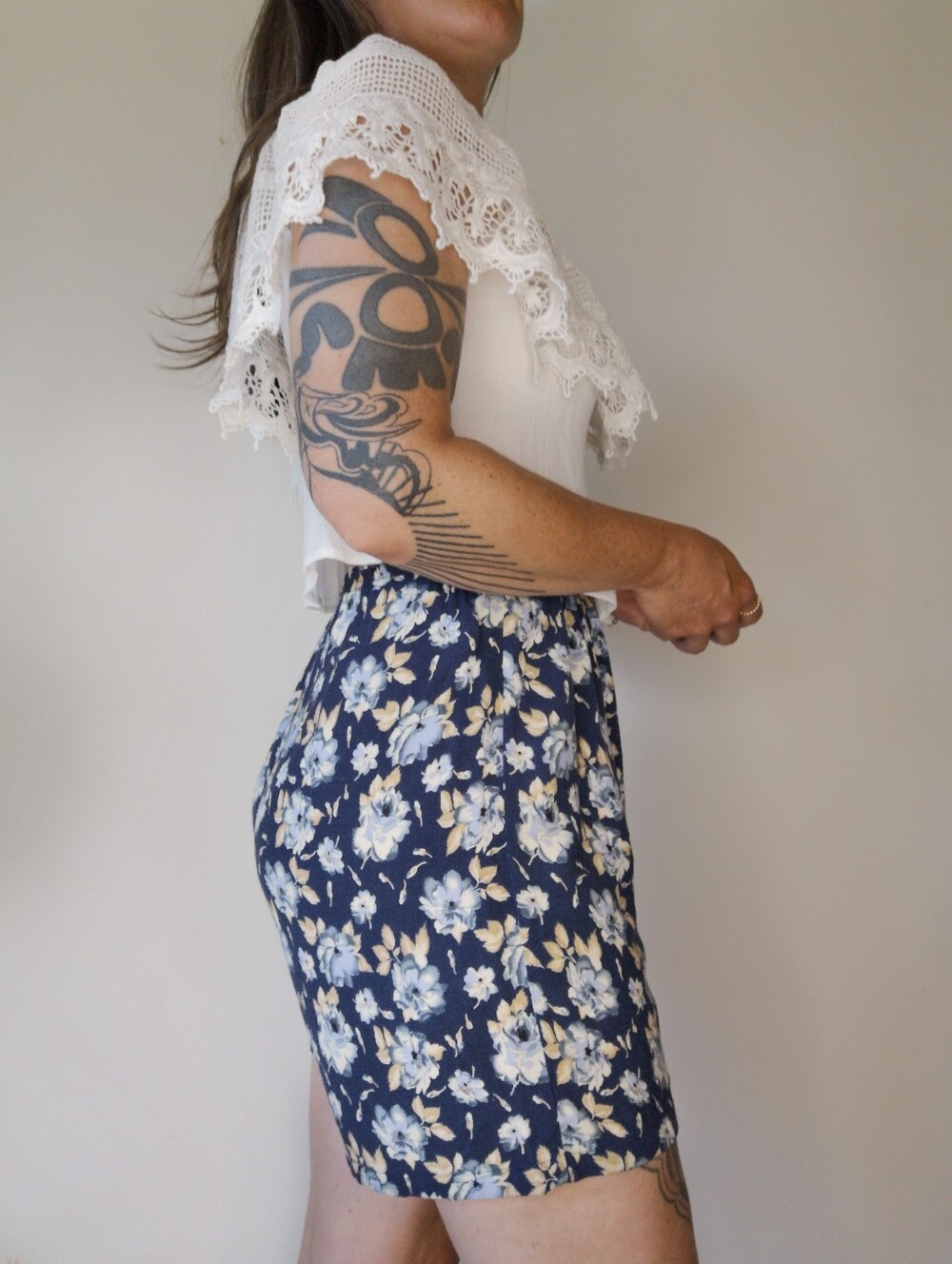 80s Floral Print Shorts